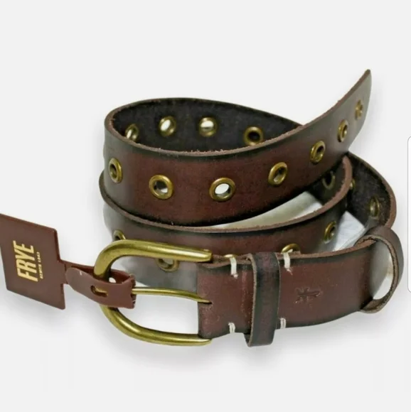 Frye | Accessories | Frye Grommet Belt Genuine Leather Round  display picture 1